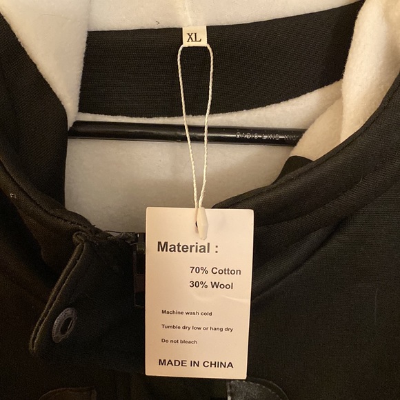 COPY - NWT VOGRE XL Black Wool blended Fleece lined Jacket - Picture 6 of 10